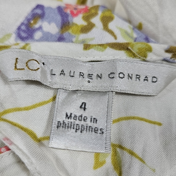 Lauren Conrad LC Floral Print Maxi Long Dress Size 4 Keyhole Back Fairy Feminine - Picture 12 of 16